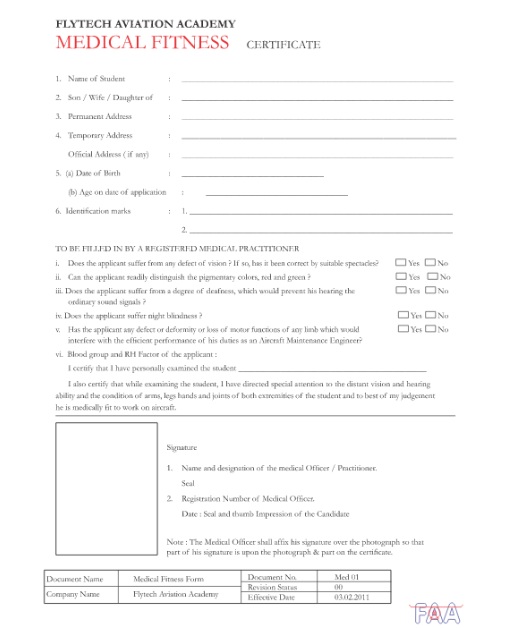 Medical Fitness - Registration Form