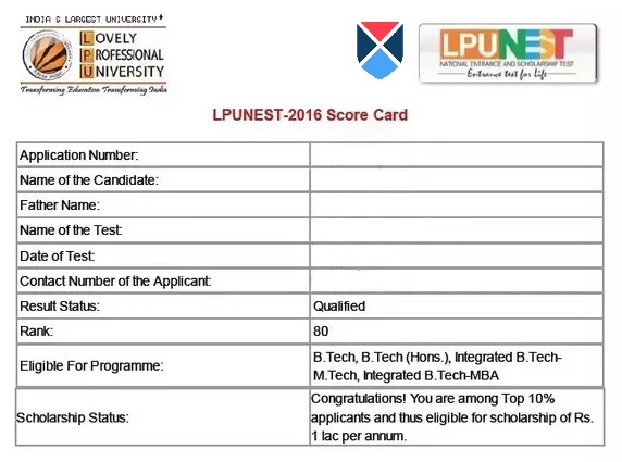 LPUNEST Score Card