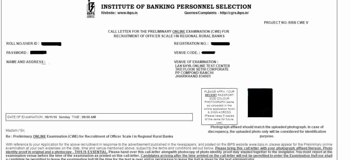 IBPS RRB Admit Card 2022 Out Download Hall Ticket