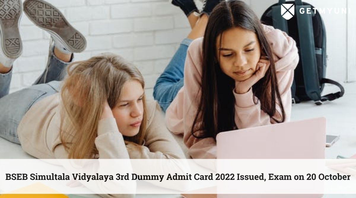 BSEB Simultala Vidyalaya 3rd Dummy Admit Card 2022 Issued, Exam on 20 October