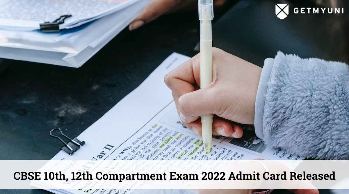 CBSE Compartment Admit Card 2022 Released for 10th, 12th Class at cbse.gov.in