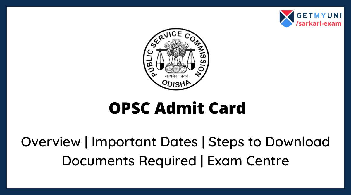 OPSC Admit Card