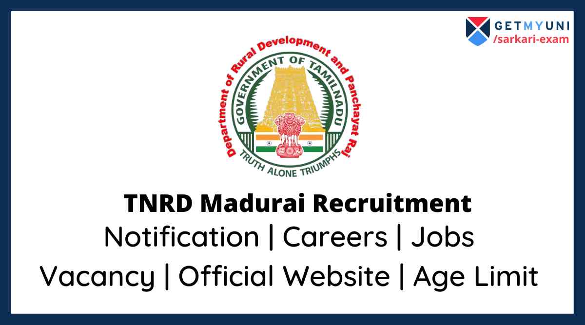 TNRD Madurai Recruitment