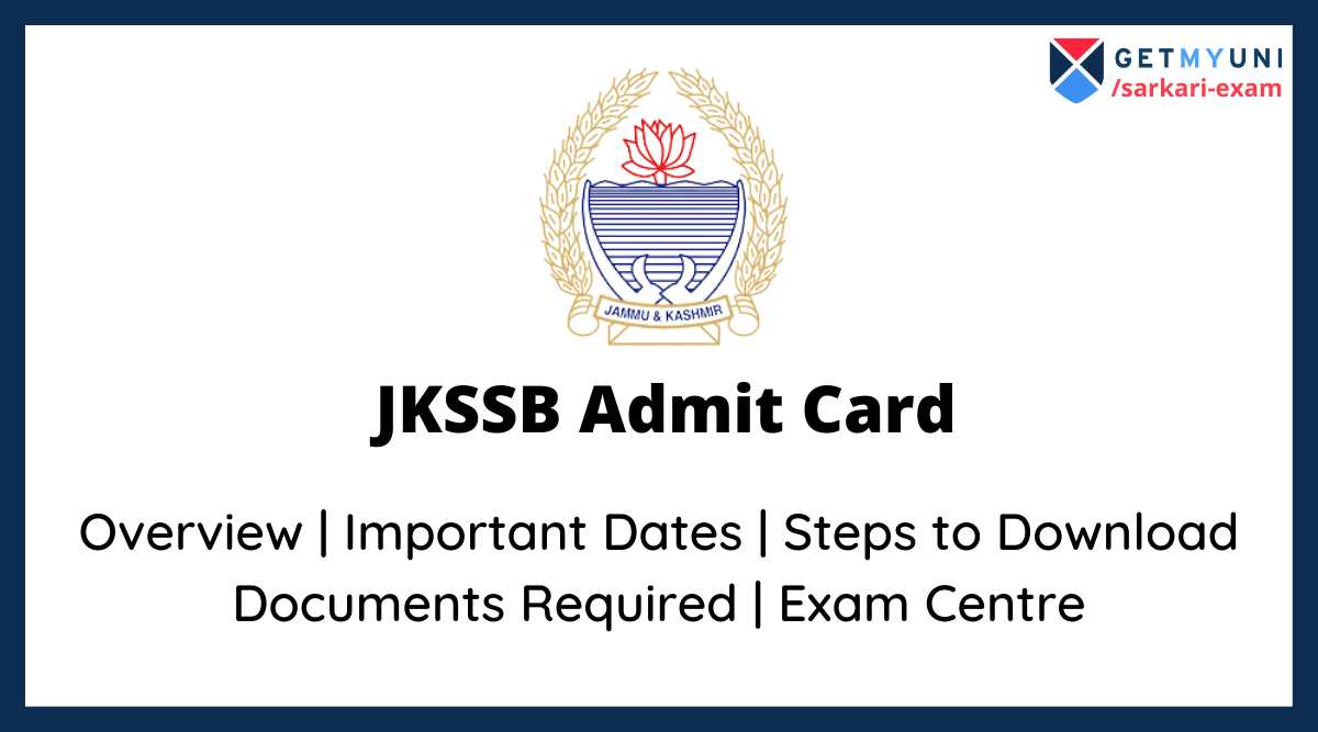 JKSSB Admit Card