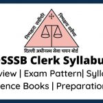 DSSSB Clerk Syllabus