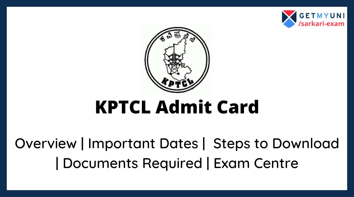 KPTCL Admit Card 2022 Download Hall Ticket, Exam Dates