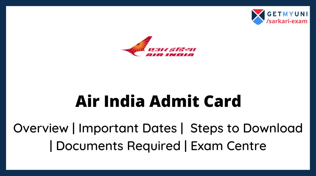 Air India Admit Card