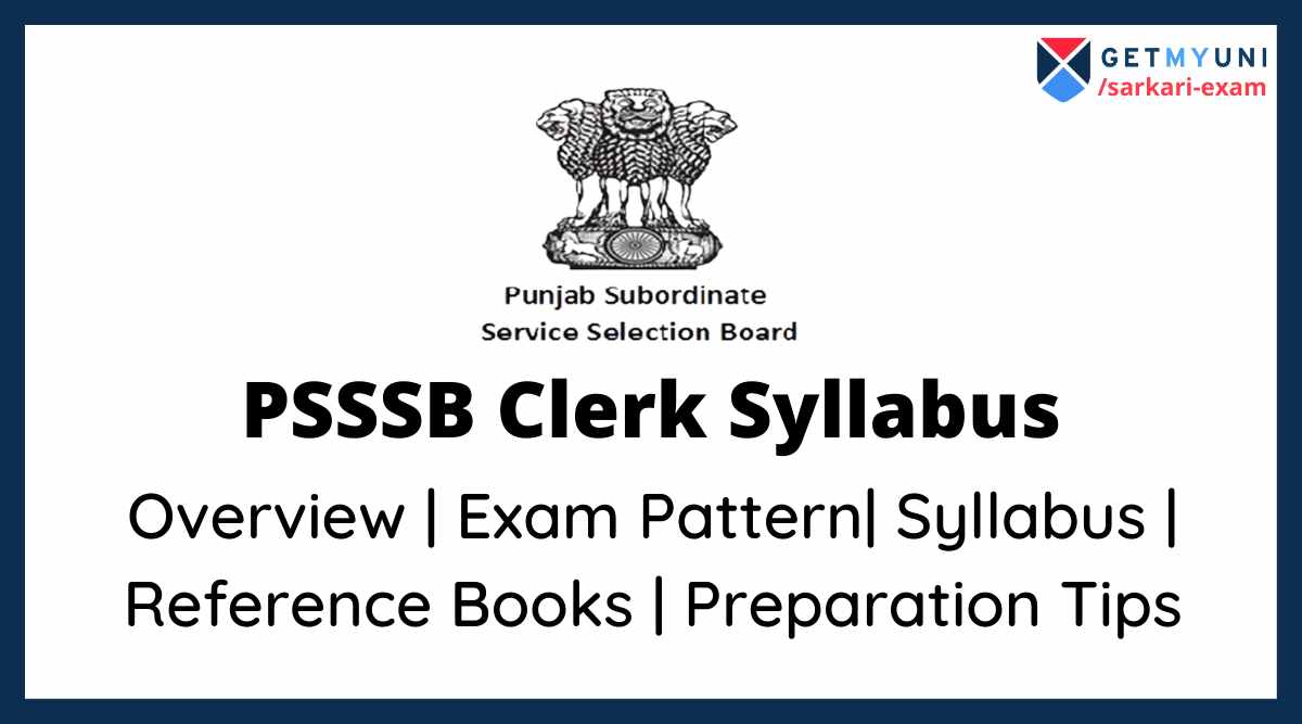 PSSSB Clerk Syllabus 2022 PDF Download, Exam Pattern