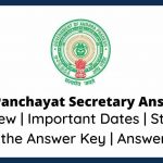 APPSC Panchayat Secretary Answer Key