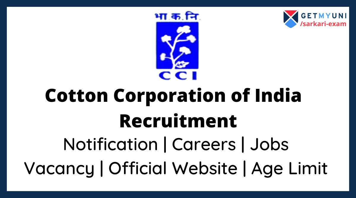 Cotton Corporation of India Recruitment 2022 Exam Date, Jobs