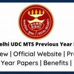 ESIC Delhi UDC MTS Previous Year Paper