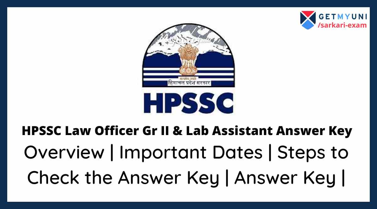 HPSSC Law Officer Gr II & Lab Assistant Answer Key 2022 (Out)