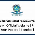 RECUES Junior Assistant Previous Year Paper