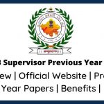 RSMSSB Supervisor Previous Year Papers