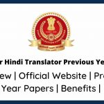 SSC Junior Hindi Translator Previous Year Paper