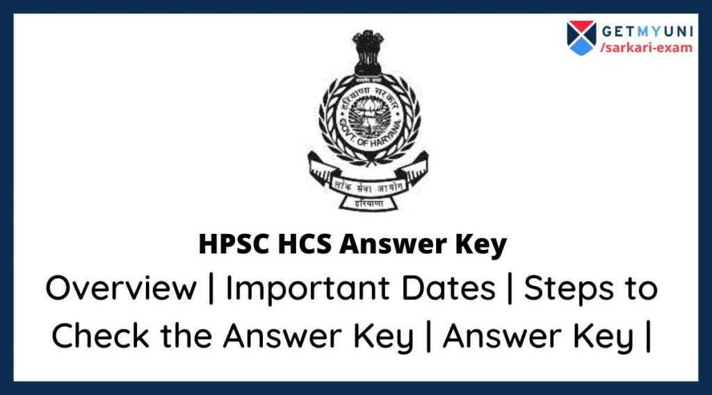 HPSC HCS Answer Key 2022 Check Download Link